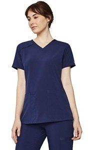 Dickies Women's V-Neck Stretch Scrub Top, Navy