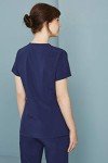 Dickies Women's V-Neck Stretch Scrub Top, Navy