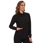 Women’s CozyFit Zip Front Scrub Jacket - Black