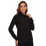 Women’s CozyFit Zip Front Scrub Jacket - Black