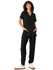 Floral Scrubs Set for Women with 10 Pockets