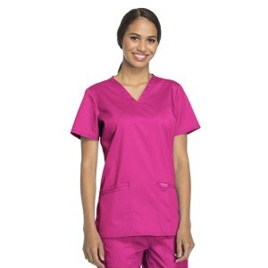 Women's V-Neck Soft Stretch Plus Size Scrubs