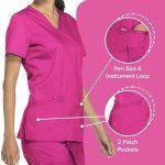 Women's V-Neck Soft Stretch Plus Size Scrubs