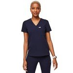 FIGS Catarina Women's Navy One-Pocket Scrub Top