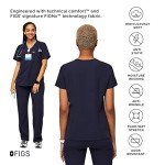 FIGS Catarina Women's Navy One-Pocket Scrub Top
