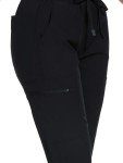 Women’s CozyFit Black Cargo Scrub Pants with Pockets