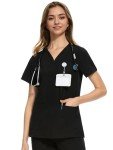 CozyFit Women's Stretch V-Neck Scrub Top, XL