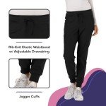 HeartSoul Women's Jogger Medical Scrub Pants - Black