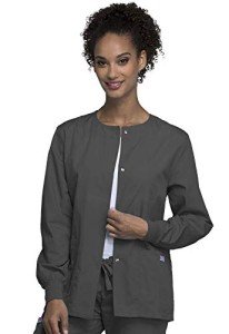 Cherokee Women's Warm Up Scrubs Jacket - Pewter