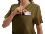 Women's Classic V-Neck Scrub Set with Pockets