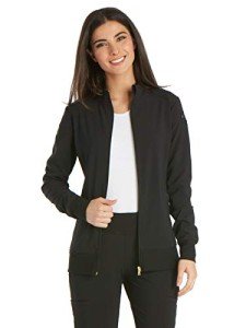Cherokee iFlex Black Zip Front Warm-Up Jacket