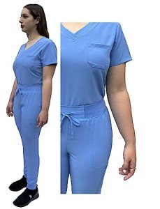 Angie Uniforms YogaFlex Tuck-In Jogger Scrub Set