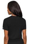 Med Couture Women's Black V-Neck Scrub Top, Large