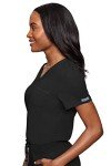 Med Couture Women's Black V-Neck Scrub Top, Large