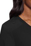 Med Couture Women's Black V-Neck Scrub Top, Large
