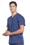 Cherokee Men's V-Neck Scrub Top with Pockets
