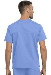 Cherokee Unisex Tuckable V-Neck Scrub Top, Ciel Blue
