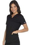 Women's Core Stretch V-Neck Scrub Top, Black