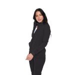 Monarch Women's Black Zip Scrub Warm-Up Jacket
