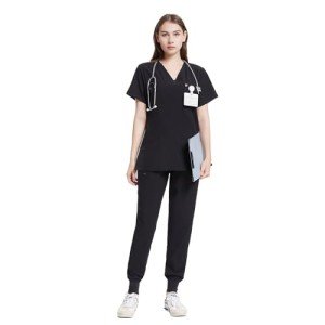 Women's Stretch Scrub Set with 8 Pockets
