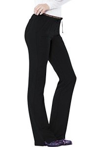 HeartSoul Women's Low Rise Drawstring Scrubs Pants - Black