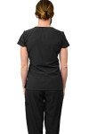 Women's Jogger Scrub Set - Black, Large