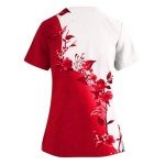 Navy Women's Stretch Nursing Scrub Top Set