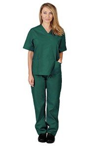 True Hunter Green Unisex Scrub Set, XL