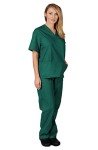 True Hunter Green Unisex Scrub Set, XL