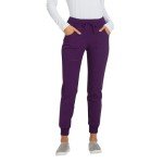 HeartSoul Women's Jogger Scrub Pants - Eggplant