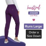 HeartSoul Women's Jogger Scrub Pants - Eggplant