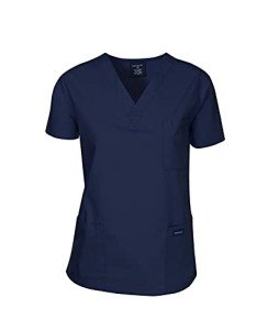 Dagacci Navy Medical Scrubs Top for Men and Women