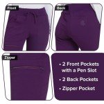 HeartSoul Women's Jogger Scrub Pants - Eggplant