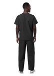 Sivvan Unisex Black Scrub Set - V-Neck & Pants