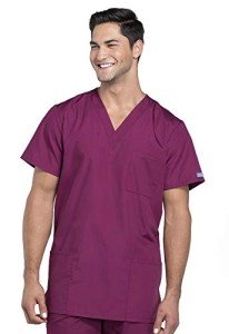 Cherokee Originals Unisex V-Neck Scrub Shirt - Wine