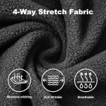 Unisex Black Fleece Zip Front Scrub Jacket