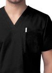 Sivvan Unisex Black Scrub Set - V-Neck & Pants