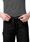 Sivvan Unisex Black Scrub Set - V-Neck & Pants