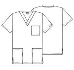 Cherokee Originals Unisex V-Neck Scrub Shirt - Wine