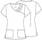 Cherokee Women's Luxe V-Neck Scrub Top, Pewter