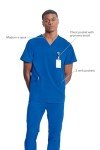 Men's Infinity Cherokee V-Neck Scrub Top - Royal