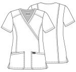 Cherokee Women's 3-Pocket Mock Wrap Scrub Top