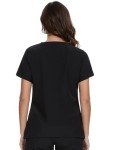 CozyFit Women's V-Neck Scrub Top - Black