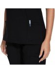CozyFit Women's V-Neck Scrub Top - Black