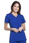 Cherokee Women's Galaxy Blue V-Neck Scrub Top