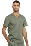 Cherokee Men's Olive V-Neck Medical Scrub Top