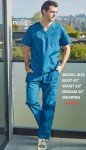 Unisex Black Medical Scrubs Set - Large