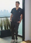 Unisex Black Medical Scrubs Set - Large