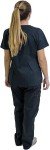 Dagacci Women's Stretch Black Scrubs Set with Pockets