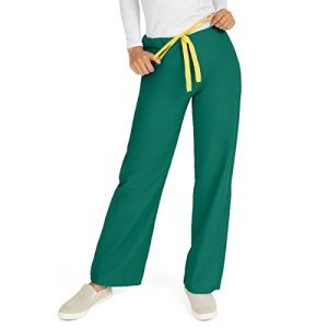 Reversible Unisex Scrub Pants - Hunter Green, Medium